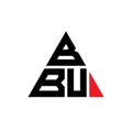BBU triangle letter logo design with triangle shape. BBU triangle logo design monogram. BBU triangle vector logo template with red Royalty Free Stock Photo