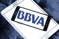 BBVA Spanish banking group logo Royalty Free Stock Photo