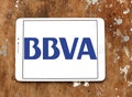 BBVA Spanish banking group logo Royalty Free Stock Photo