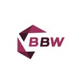 BBW creative minimalist letter logo. BBW unique vector initials alphabet letter logo design Royalty Free Stock Photo