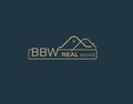 BBW Real Estate and Consultants Logo Design Vectors images. Luxury Real Estate Logo Design