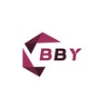 BBY creative minimalist letter logo. BBY unique vector initials alphabet letter logo design Royalty Free Stock Photo