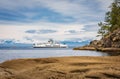 BC Ferries company passenger vessel Island Gwawis Victoria at the sea Royalty Free Stock Photo