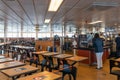 BC Ferries, inside the ferry ship, dining area during covid-19 pandemic period.