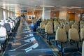 BC Ferries, inside the ferry ship, seat area during covid-19 pandemic period.