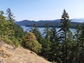 BC Ferries sailing through Active Pass in Gulf Islands Royalty Free Stock Photo