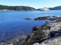 BC Ferries Sailish Orca in Active Pass Royalty Free Stock Photo