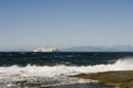 BC Ferry, Georgia Strait, British Columbia. Northeast view from Gabriola Island.