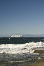 BC Ferry, Georgia Strait, British Columbia. Northeast view from Gabriola Island.
