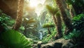 10000 BC tropical forest background