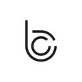 bc initial letter vector logo icon