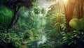 10000 BC tropical forest background