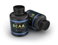 BCAA Container. Branched-Chain Amino Acids set. Sport Nutrition with BCAA