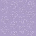 Purple Retro Y2K Flower Pattern