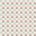 Green Blue Pink Colorful Aesthetic Cherry Checkered Y2K Pattern Royalty Free Stock Photo