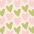 Green Pink Heart Y2K Indie Pattern