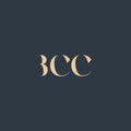 BCC abstract letter logo Royalty Free Stock Photo