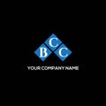 BCC letter logo design on BLACK background. BCC creative initials letter logo concept. BCC letter design Royalty Free Stock Photo