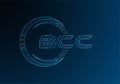 BCC low poly letter logo vector design. BCC lower poly logo Royalty Free Stock Photo