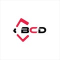 BCD creative minimalist letter logo. BCD unique vector initials alphabet letter logo design Royalty Free Stock Photo