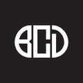 BCD letter logo design on black background. BCD Royalty Free Stock Photo