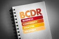 BCDR - Business Continuity Disaster Recovery Royalty Free Stock Photo