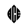 BCE circle letter logo design with circle and ellipse shape. BCE ellipse letters with typographic style. The three initials form a Royalty Free Stock Photo