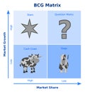 BCG matrix, growth-share matrix Royalty Free Stock Photo