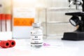 BCG vaccine in a vial, immunization and treatment of infection Royalty Free Stock Photo