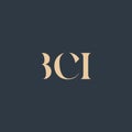 BCI abstract letter logo Royalty Free Stock Photo