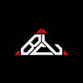BCL letter logo creative design with vector graphic, BCL simple and modern logo in triangle shape Royalty Free Stock Photo