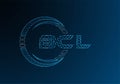 BCL low poly letter logo vector design. BCL Royalty Free Stock Photo