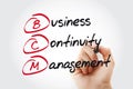 BCM - Business Continuity Management acronym Royalty Free Stock Photo