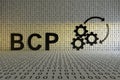 BCP concept text sunlight 3D Royalty Free Stock Photo