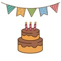 Birthday cake. Birthday cake with candles. Happy birthday