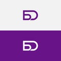 BD ,DB Abstract Letters Logo Monogram. bd letter simple for logo company. a modern vector design.