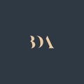 BDA abstract letter logo Royalty Free Stock Photo