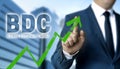 BDC concept is shown by businessman Royalty Free Stock Photo