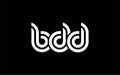 BDD Creative Unique Modern Letter Logo Design Royalty Free Stock Photo