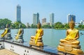 Among Bddha statues of Seema Malaka in Colombo