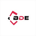 BDE creative minimalist letter logo. BDE unique vector initials alphabet letter logo Royalty Free Stock Photo