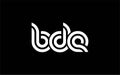 BDE Creative Unique Modern Letter Logo Design Royalty Free Stock Photo