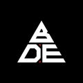 BDE triangle letter logo design with triangle shape. BDE triangle logo design monogram. BDE triangle vector logo template with red Royalty Free Stock Photo