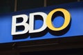 BDO Banco de Oro bank signage in Manila, Philippines