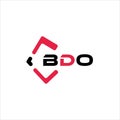 BDO creative minimalist letter logo. BDO unique vector initials alphabet letter logo Royalty Free Stock Photo