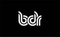 BDR Creative Unique Modern Letter Logo Design Royalty Free Stock Photo