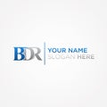 BDR letter for your best business symbol Royalty Free Stock Photo