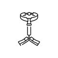 Bdsm bondage color line icon. Pictogram for web page