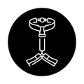 Bdsm bondage color line icon. Pictogram for web page