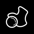 BDSM gag simple vector icon. Black and white illustration of sex toy. Outline linear adult icon.